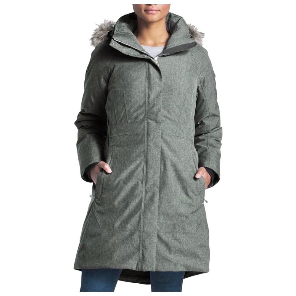 North Face‎ Womens Parka Arctic Down hooded Grey Small